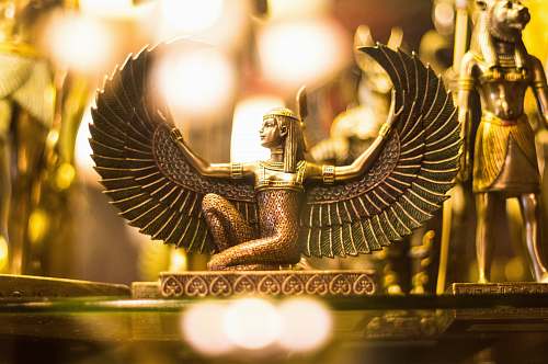 the witchery Goddess Isis figurine wallpaper galveston
